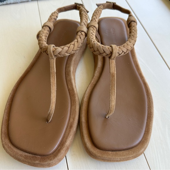 GIA/RHW Braided Suede 
Thong Slingback Sandals - Picture 5 of 15